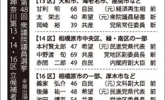 第４８回衆議院議員選挙/神奈川第13・14・16区立候補者