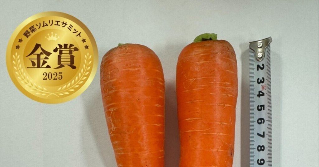 海老名産「アロマレッド人参」金賞　野菜ソムリエサミット12月度